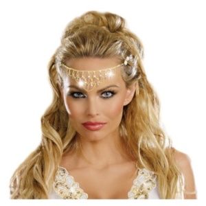 Glittering Rhinestone Headpiece - Clip in Hair Jewelry or bun wrap - beautiful